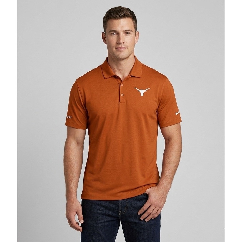 Texas Longhorns Nike Golf Burnt Orange Fit Dry Polo Shirt Mens Large Performance